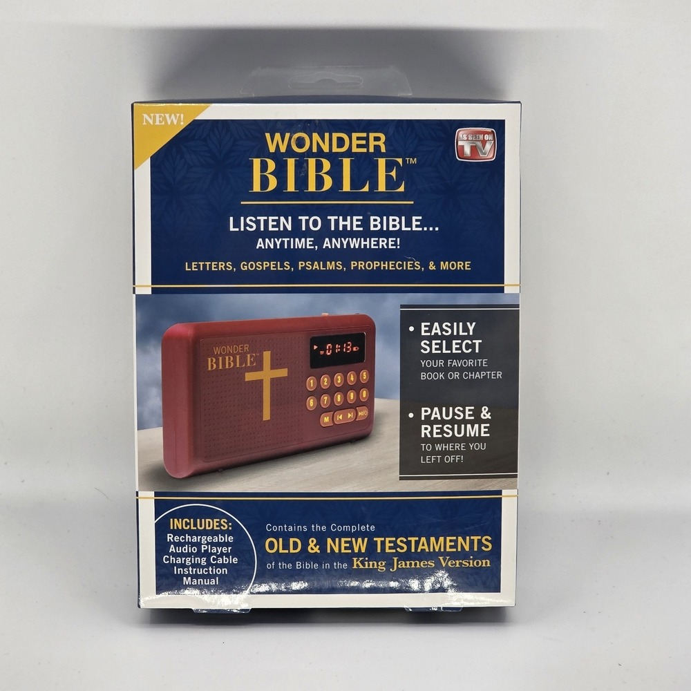 Wonder Bible KJV Audio Player Rechargeable Old & New Testament New Sealed